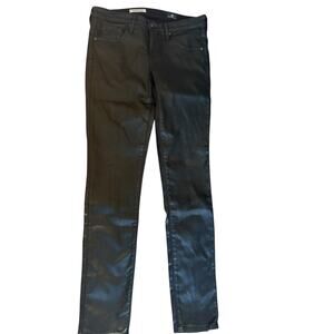 AG Adriano Goldschmied Black Coated Skinny Jeans Size 26R